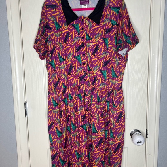 Monsters X Unique Vintage Bride of Frankenstein Pink Graphic Dress Size 2X/18 - Picture 1 of 3